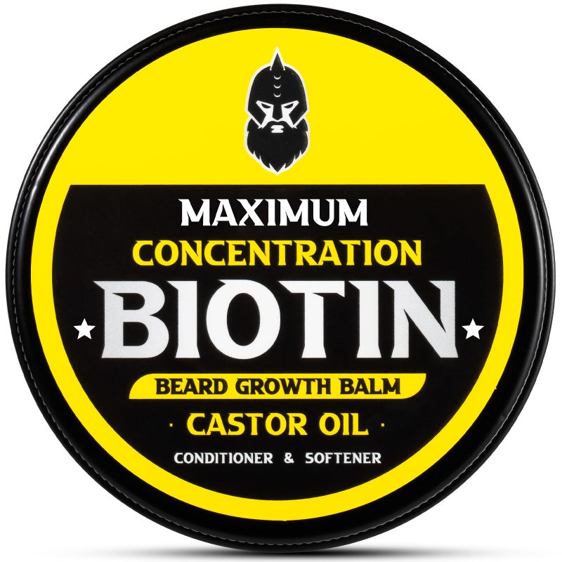 First Melody Beard Balm Maximum Concentration BIOTIN with Castor Oil and Argan  Jojoba Oils Promotes Beard Growth Styles Strengthens  Softens Beards  Mustaches 2 OunceSandalwood